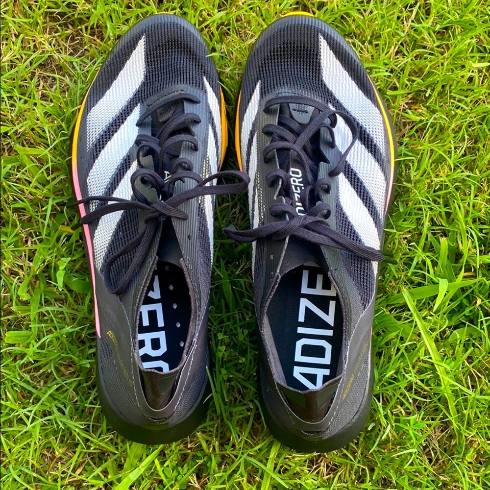 Adidas Adizero Takumi sen 10 Running shoes black orange women’s size 9